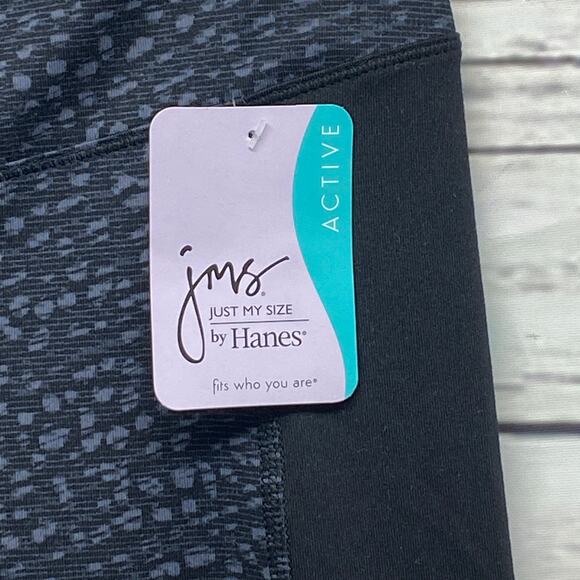 Hanes Just My Size Activewear Capri Shorts 1X 16W NWT Plus Size Workout Active - Picture 3 of 10